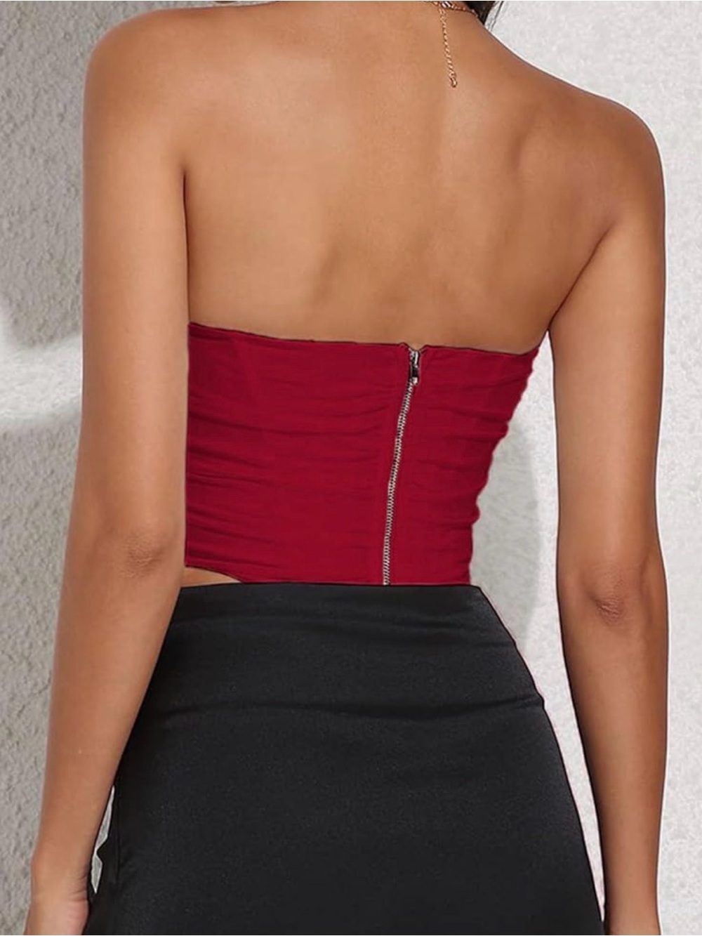 Strapless Ruched Top - Picture 2 of 6